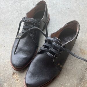 Caboclo Brazil Black Leather Oxford Shoes